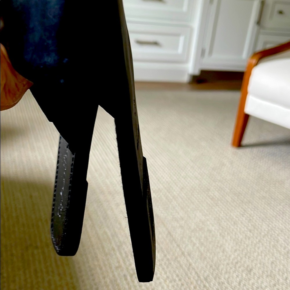 New SPLENDID flat Black Leather Slide Sandals made in Brazil comfy for the fall. - Picture 6 of 6